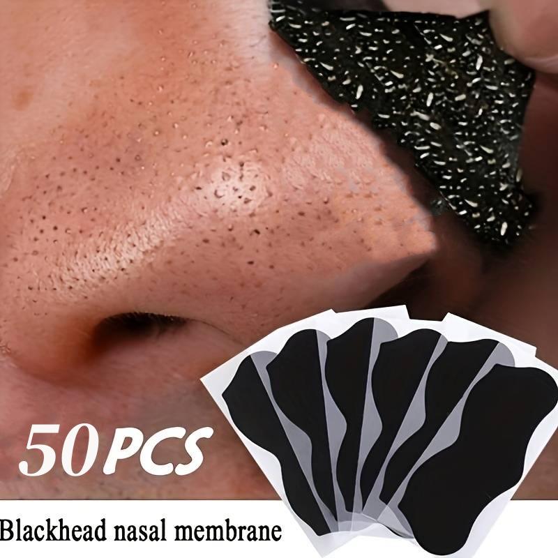 Charcoal Pore Strip - 50Pcs Nose Blackhead Remover Mask Shrink