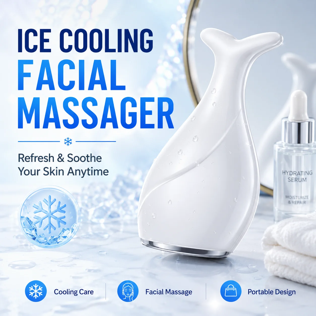 Fish Tail Ice Roller Facial Ma - đánh giá và giá Skincare Scora