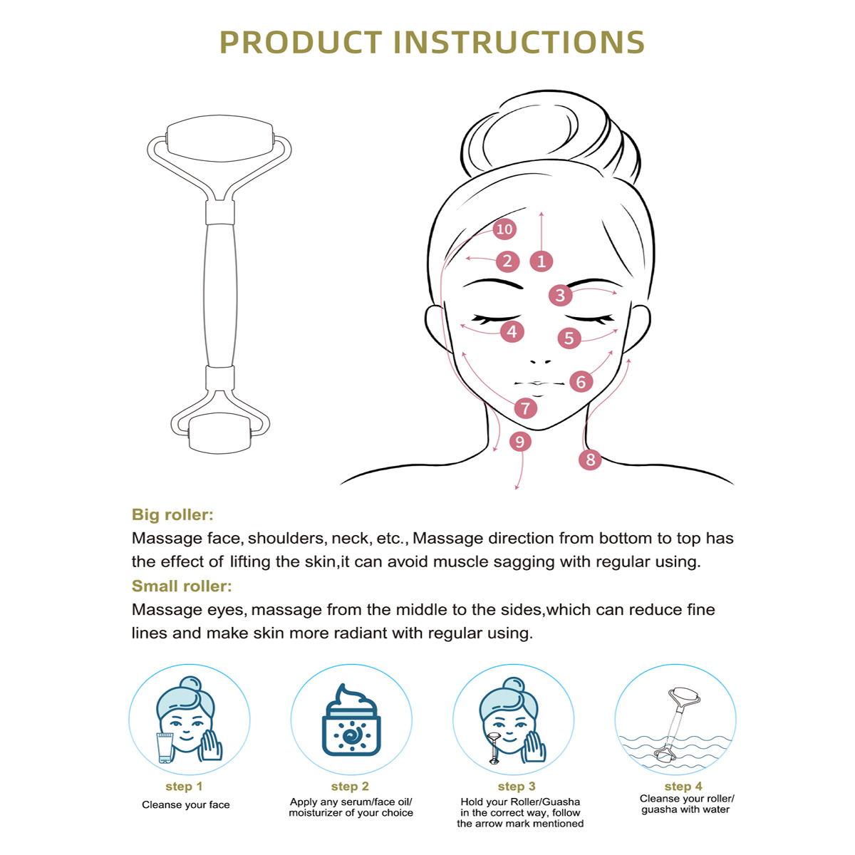 Natural Jade Roller Massager f - đánh giá và giá Skincare Scora